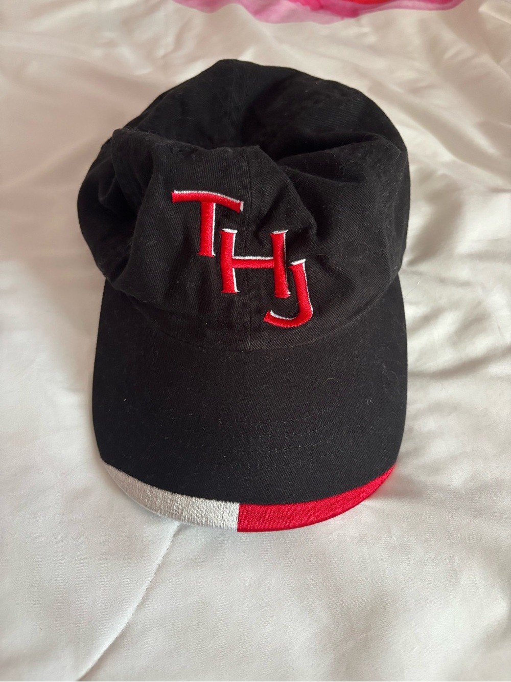 VTG 90s/Y2K Tommy Hilfiger Jeans Black Hat Leather Back Strap Metal Buckle THJ
